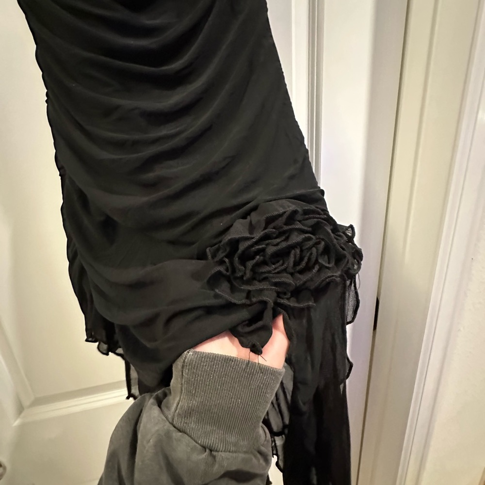 Black Ruffle Dress - Picture 2 of 3